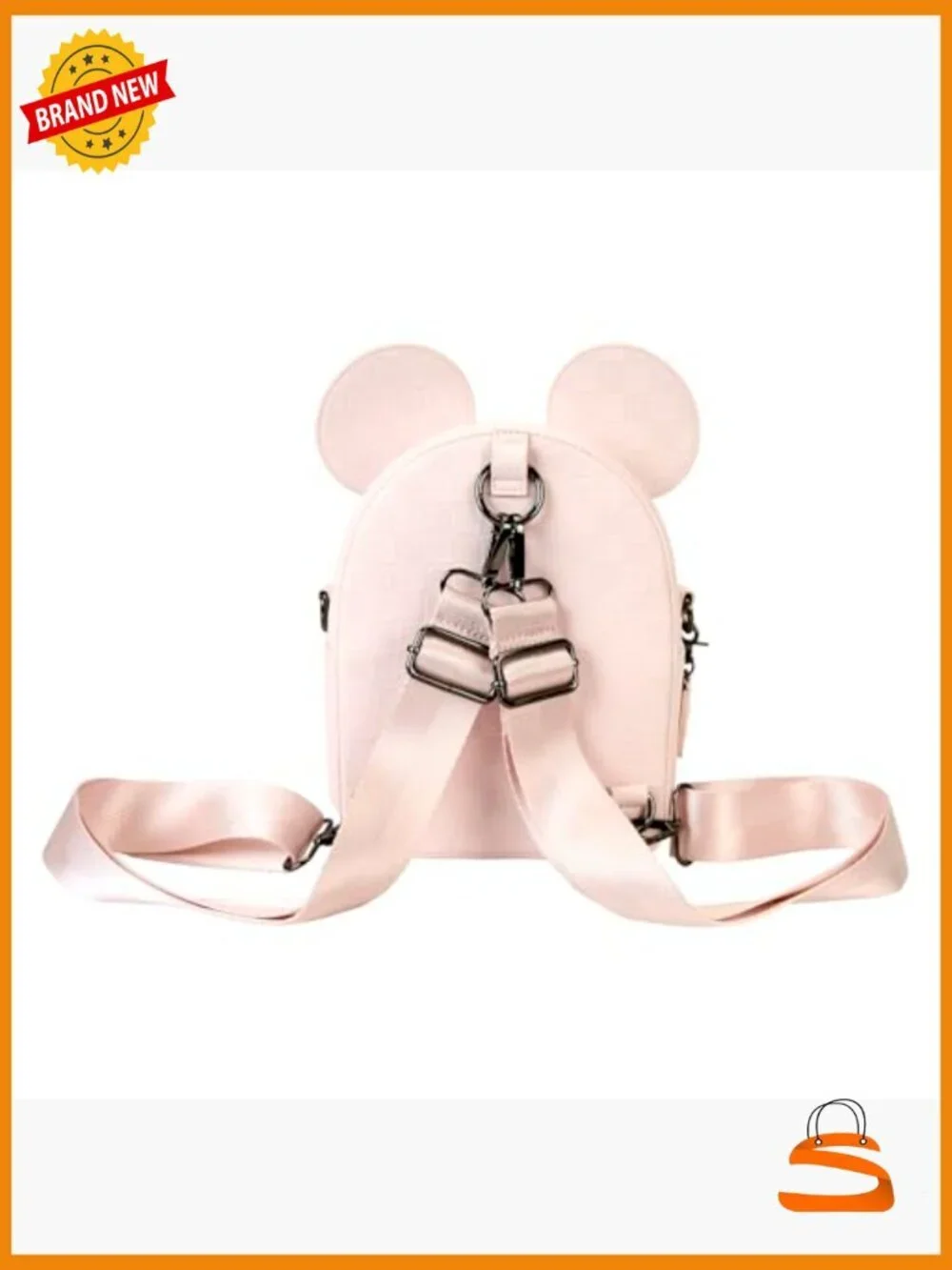 Disney Minnie Mouse Convertible Mini Backpack Crossbody Bag Faux Leather